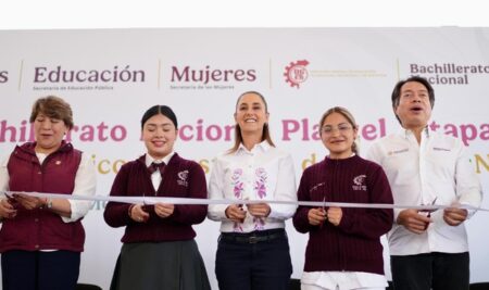 En Edomex, Presidenta inaugura Bachillerato Nacional plantel Ixtapaluca